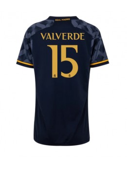 Ženski Nogometna dresi replika Real Madrid Federico Valverde #15 Gostujoči 2023-24 Kratek rokav